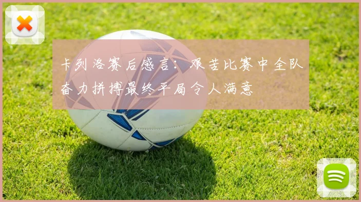 卡列洛赛后感言：艰苦比赛中全队奋力拼搏最终平局令人满意